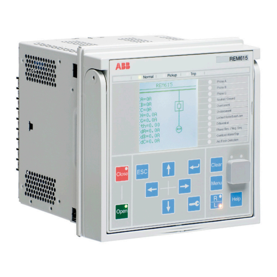 ABB REM615 MANUAL Pdf Download | ManualsLib