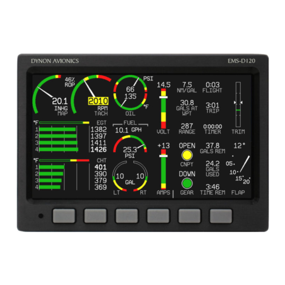 DYNON AVIONICS EMSD120 PILOT'S USER MANUAL Pdf Download ManualsLib