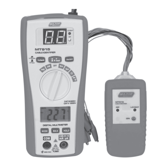 MAJOR TECH MT915 INSTRUCTION MANUAL Pdf Download ManualsLib