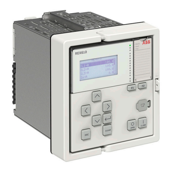 ABB RELION REX610 MANUAL Pdf Download | ManualsLib