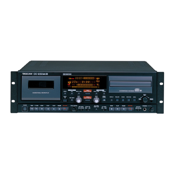 Tascam CC-222mkIII Specifications