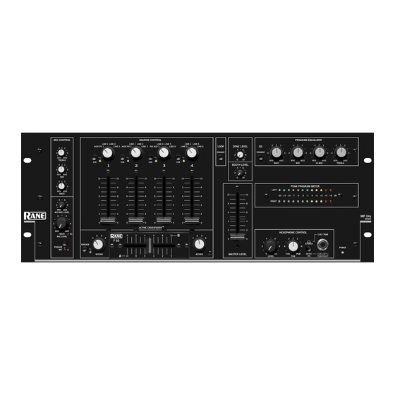 Rane MP 24z Manuals