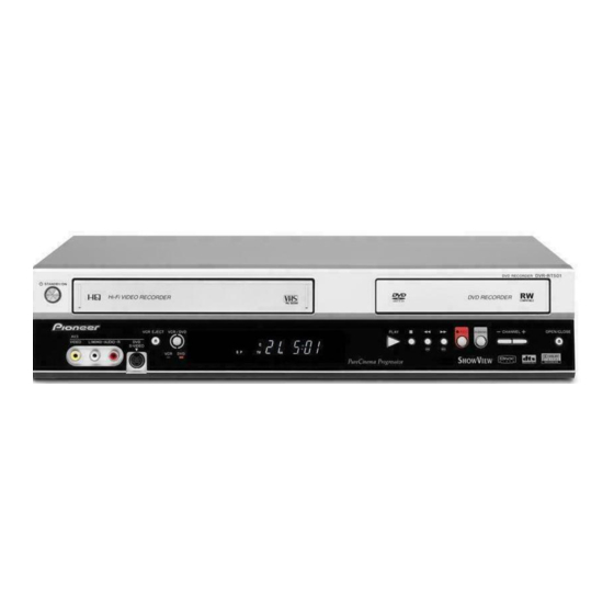 PIONEER DVR-RT501-S OPERATING INSTRUCTIONS MANUAL Pdf Download 