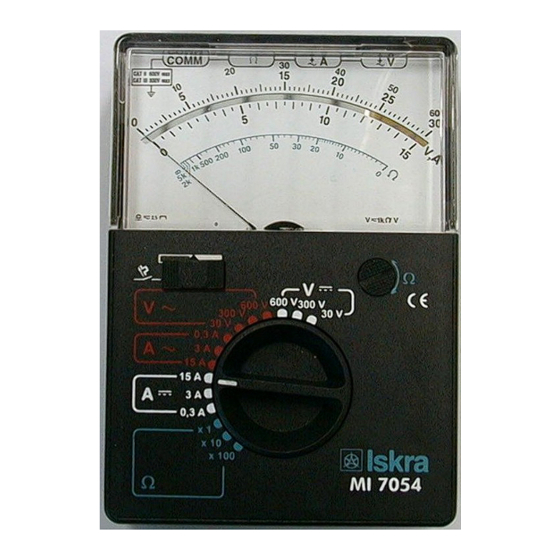 Iskra MI7054 Operating Instructions Manual