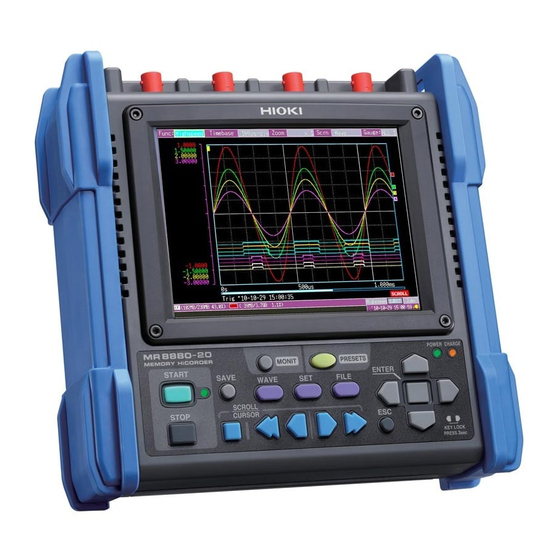 Hioki MR8880-20 Quick Start Manual