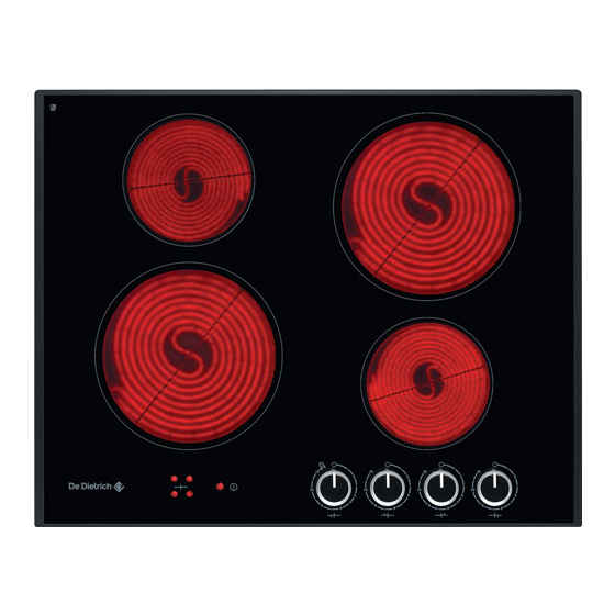 DeDietrich DTV701 Manual To Installation And Use