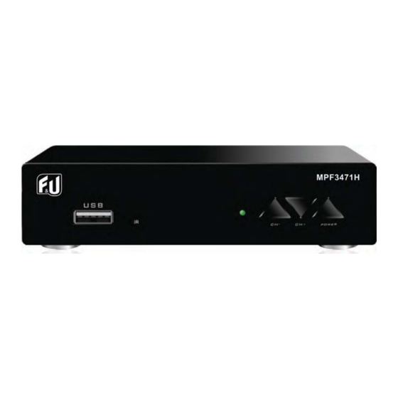 F&U MPF3471H Digital TV Receiver Manuals