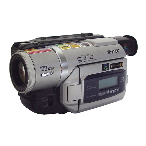 Sony D8 Digital Handycam DCR-TRV420E Manuals
