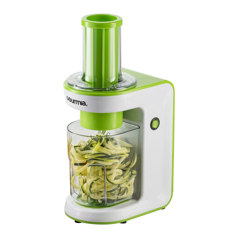 Gourmia GES580S/GES580W/GES580R - Curly Q Spiralizer Manual