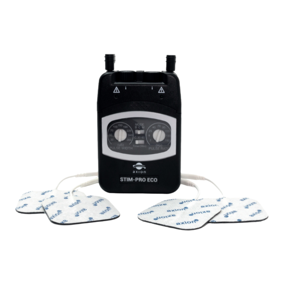 Axion STIM-PRO Eco Instructions For Use Manual
