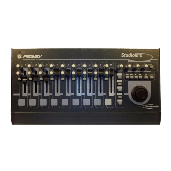 Peavey cakewalk StudioMix Quick Start Manual