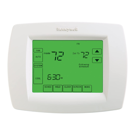 Honeywell TH8110U1003 - VisionPro Thermostat Manuals