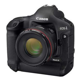 Canon EOS 1D Mark III - Digital Camera SLR User Manual