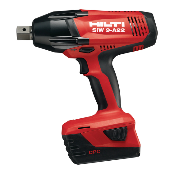 Hilti SIW 9-A22 Cordless Impact Wrench Manuals
