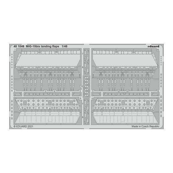 Eduard MiG-15bis landing flaps Manual
