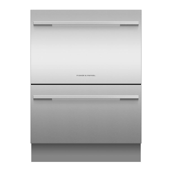 FISHER & PAYKEL DOUBLE DISHDRAWER DD60DHI9 INSTALLATION MANUAL Pdf