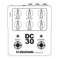 Celestion tc electronic DC30 PREAMP Quick Start Manual