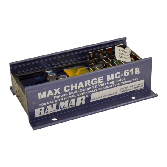 Balmar Max Charge MC-618 Installation & Operation Manual