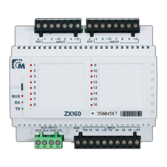Paradox ZX16D Quick Start Manual