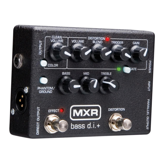 MXR M80 BASS D.I.+ MANUAL Pdf Download ManualsLib