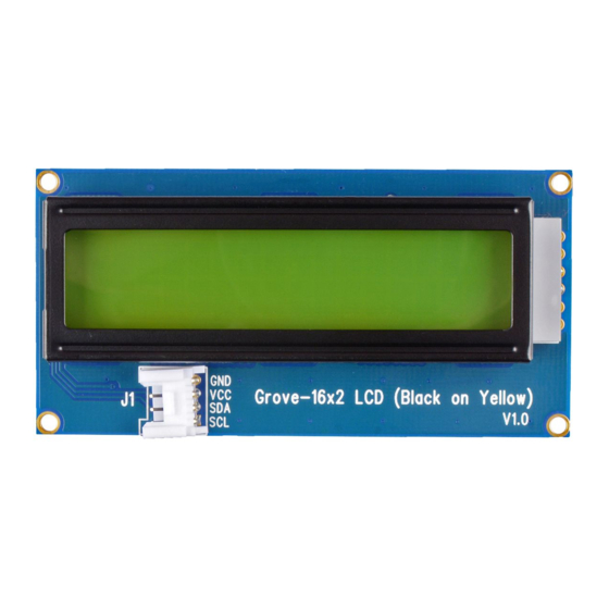 SEEED GROVE 16X2 LCD MANUAL Pdf Download | ManualsLib