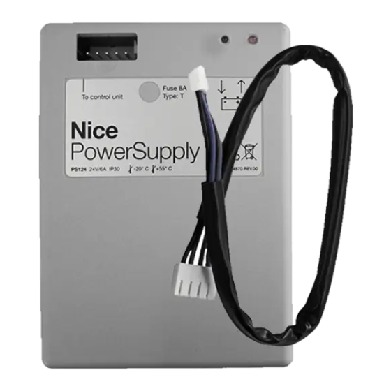 NICE PS124 INSTRUCTIONS AND WARNINGS FOR INSTALLATION AND USE Pdf ...