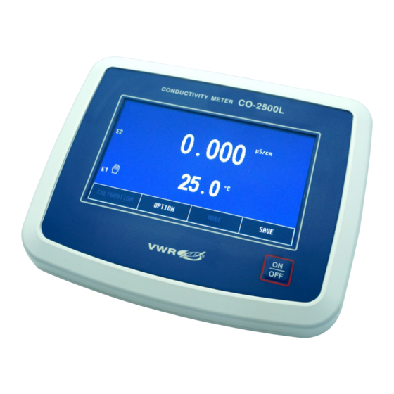VWR avantor CO-2500L Instruction Manual