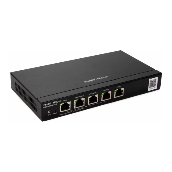 Ruijie Reyee RG-EG300GH-E Series Hardware  Installation And Reference Manual
