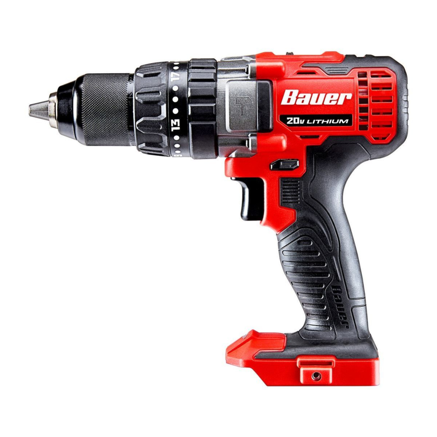 Bauer 1992C-B, 56723 - 1/2 in. Compact Hammer Drill/Driver Manual