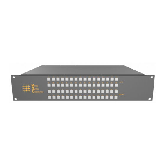 Matrix Switch Corporation MSC-V3232L Product Manual