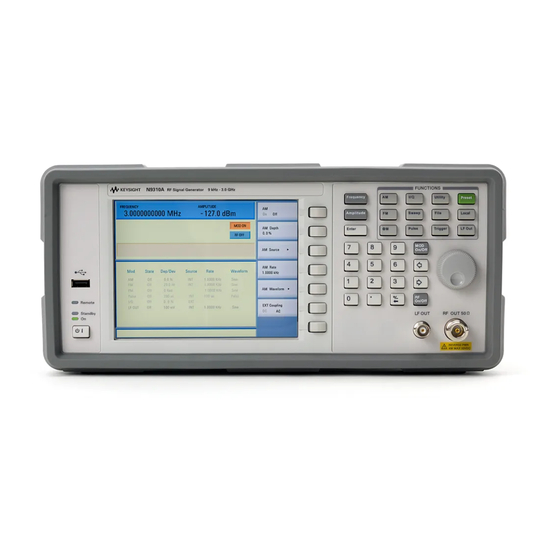 KEYSIGHT TECHNOLOGIES N9310A QUICK START MANUAL Pdf Download ManualsLib