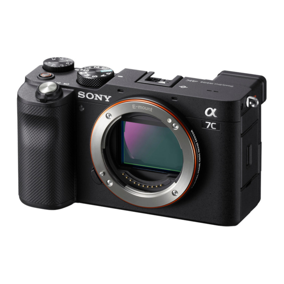 SONY ILCE-7C HELP MANUAL Pdf Download | ManualsLib