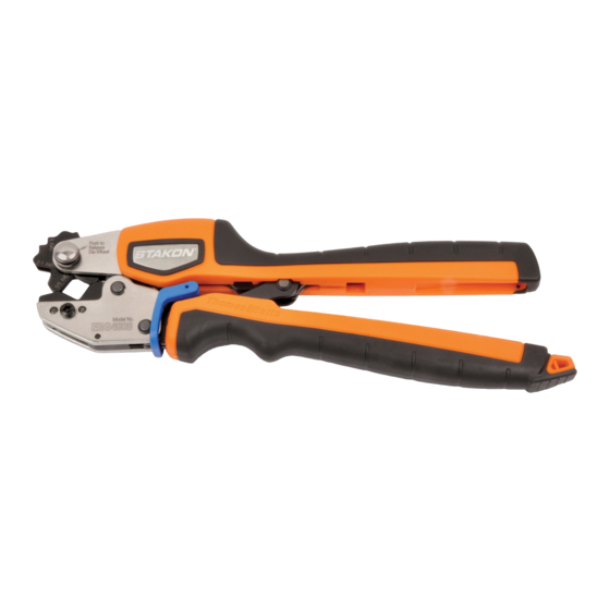 THOMAS & BETTS STAKON COMFORT CRIMP ERG4008 QUICK START MANUAL Pdf