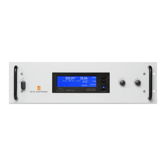 Delta Elektronika SM 1000-CP-45 Quick Start Manual