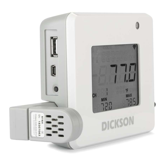 Dickson DWE DicksonOne Quick Start Manual