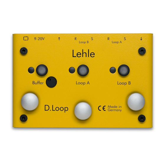 Lehle D.Loop SGoS Operating Instructions Manual