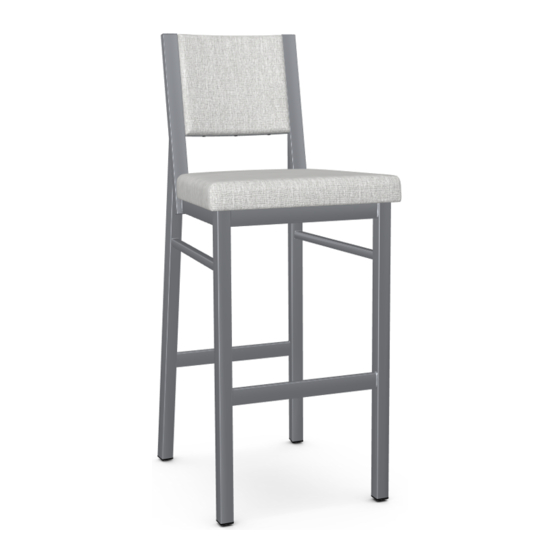 Amisco Payton Modern Upholstered Stool with Back 40103 Manual
