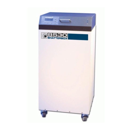 SPEX SamplePrep ENCLOSED SHATTERBOX 8530 Operating Manual
