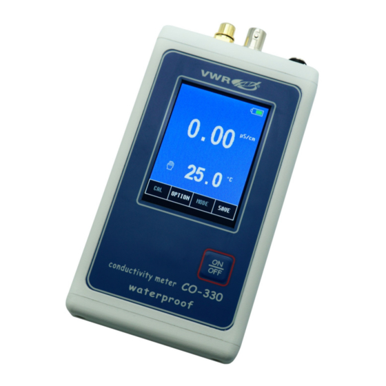 VWR CO330 SHORT INSTRUCTION MANUAL Pdf Download ManualsLib