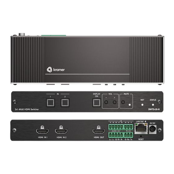 Kramer SWT3-21-H Quick Start Manual