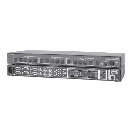 Extron electronics MPX 423 A User Manual