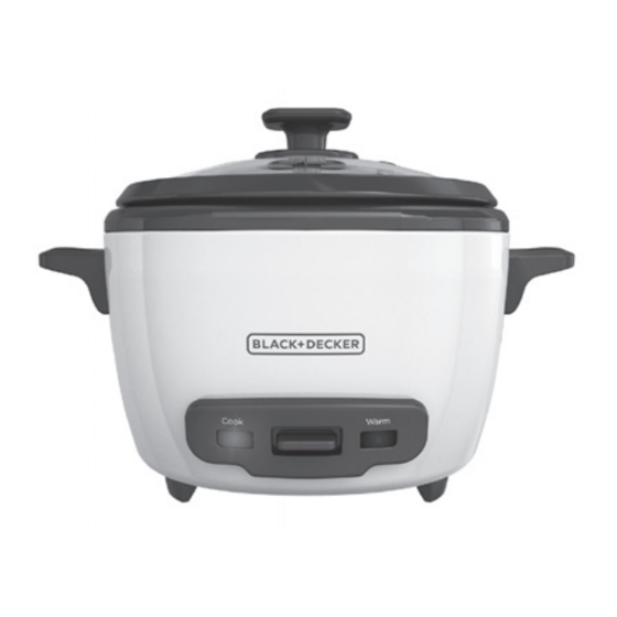 Black and Decker Rice Cooker RC516 Manual ManualsLib