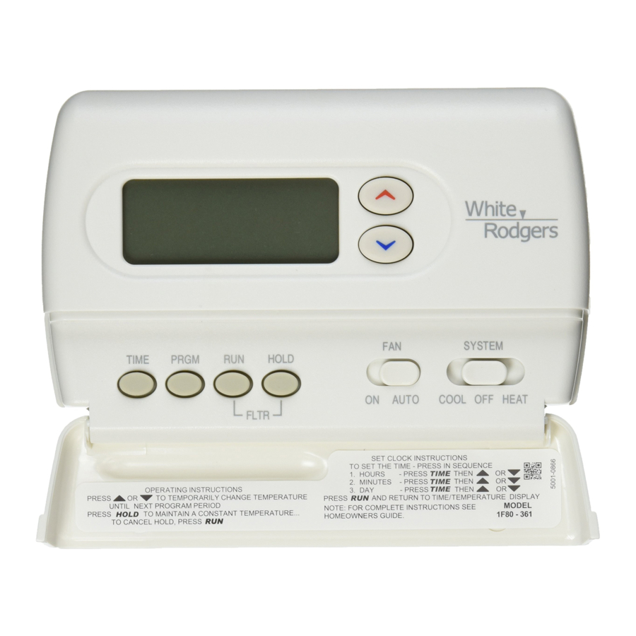 white rodgers thermostat manual