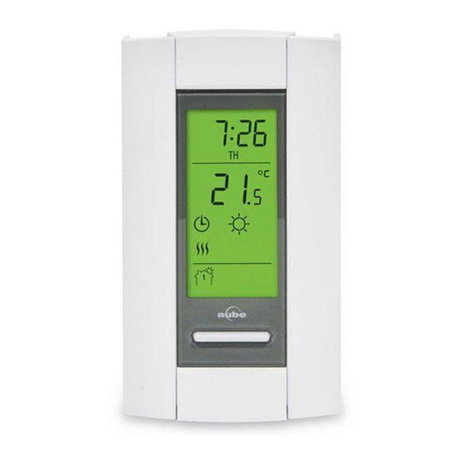 Aube Programmable Thermostat TH115 A/F/AF Manual ManualsLib