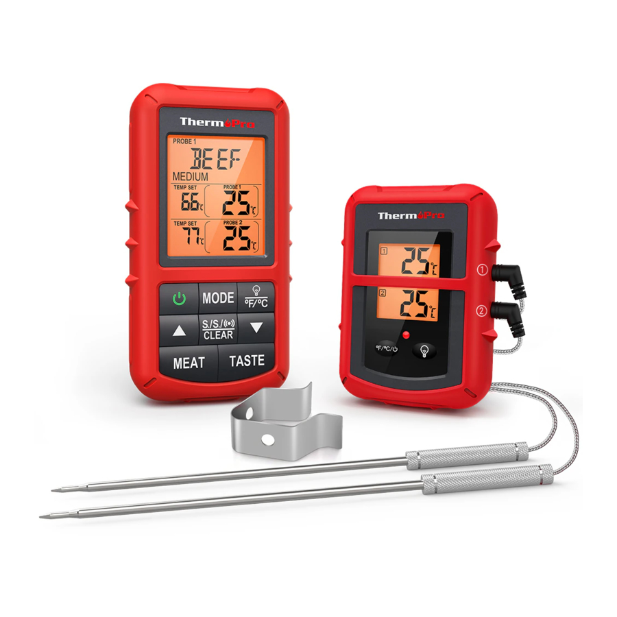 2 Pack Thermometer Meat Probe & Clip For Thermopro Tp25 Tp27