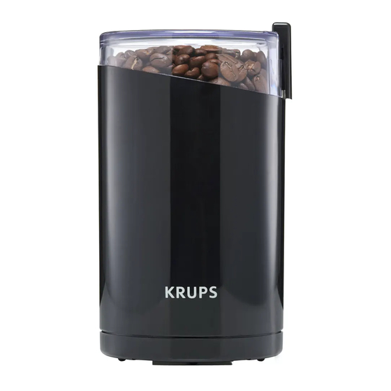 Krups F203 Coffee Grinder Manual ManualsLib