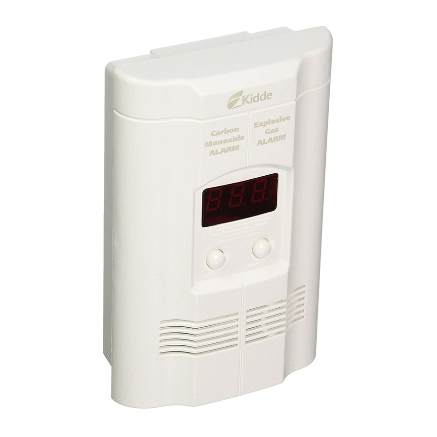 Kidde KNCOEG3 Carbon Monoxide and Explosive Gas Alarm Manual
