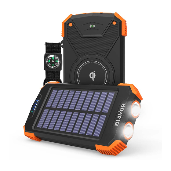 BLAVOR PNW05 Qi Solar Power Bank Manual ManualsLib