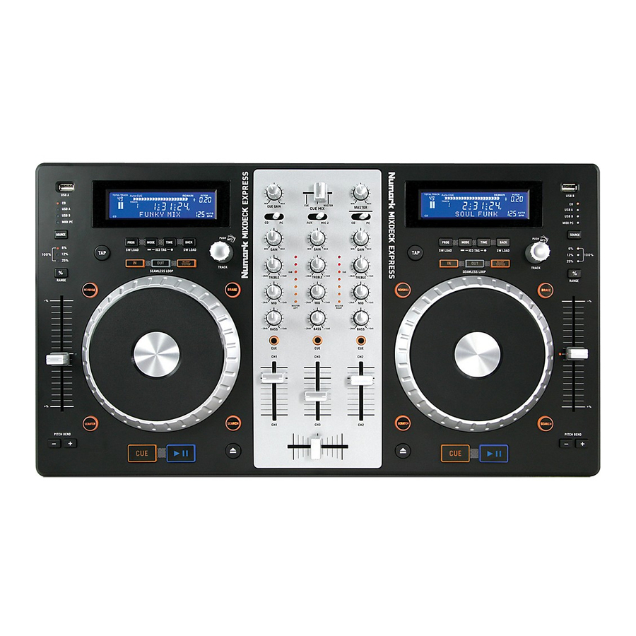 Numark Mixdeck Express Manual ManualsLib