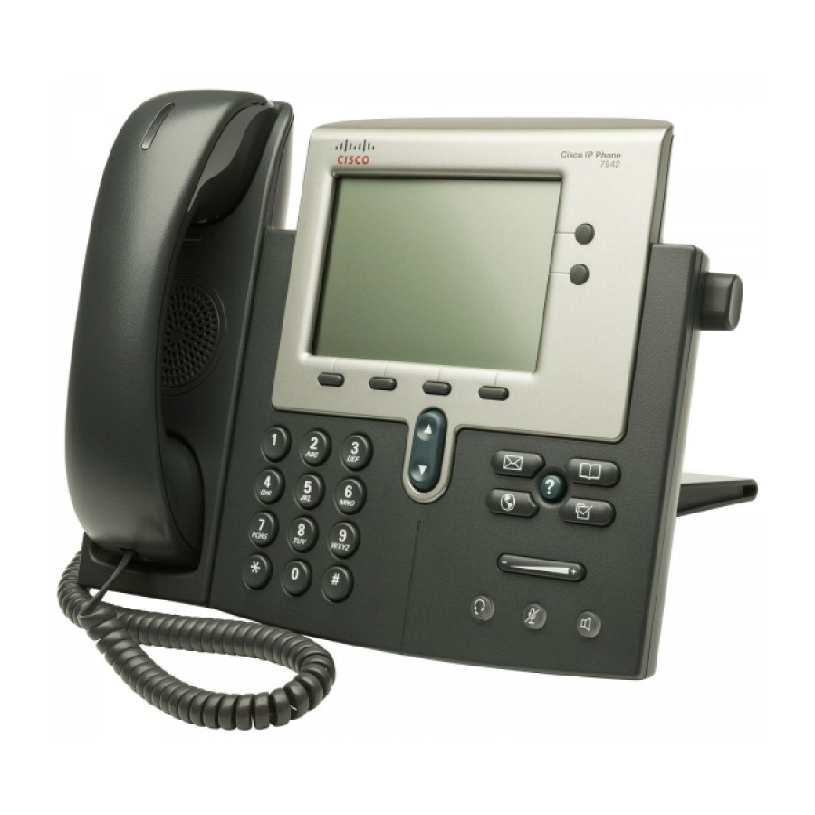 Cisco 7942, 7962 IP Phone Manual
